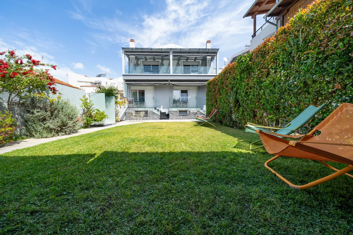 The same holiday apartments with garden before retouching